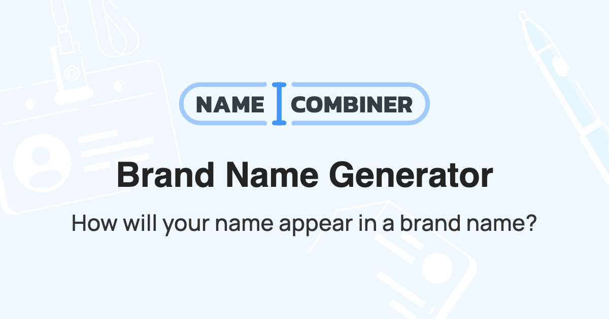 Brand Names Inscription Brand Name Generator
