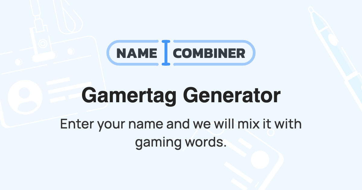 Gamertags - Blend Your Name with Gaming Terms